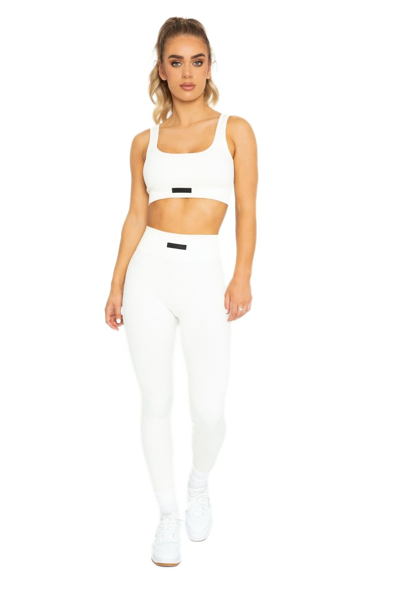 Ribbed Leggings Creamy White - Main Image